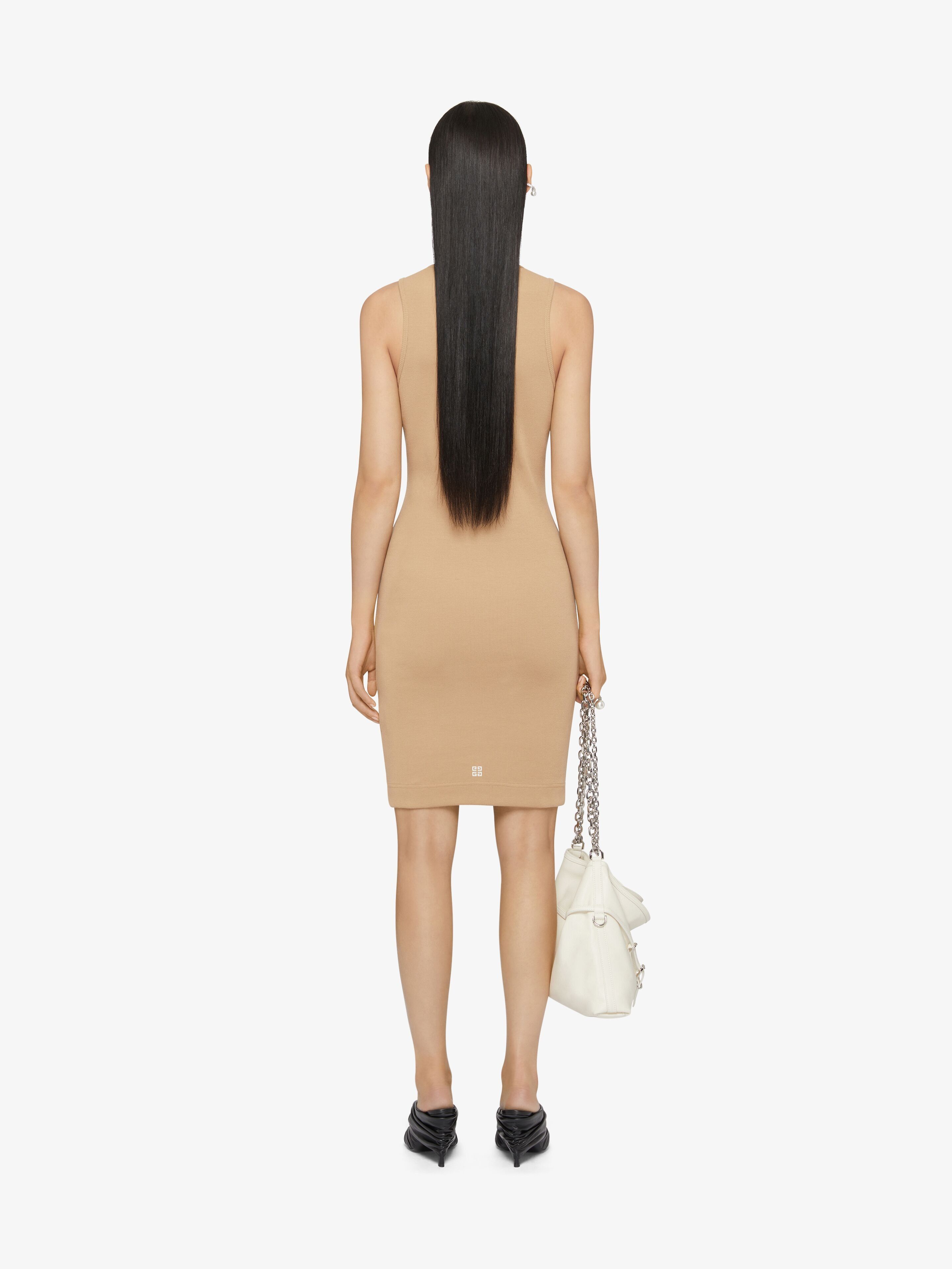 Givenchy o1srvl11e0825 Archetype Tank Dress in Jersey in Beige Size S / US 4 / IT 40 - 4 Thumbnail
