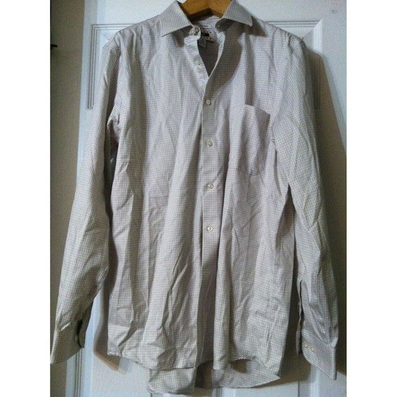 Joseph Abboud JOSEPH ABBOUD MENS OFF WHITE 100%COTTON DRESS SHIRT 16/34-35 Size US L / EU 52-54 / 3 - 4 Thumbnail