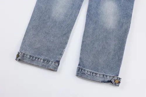 Japanese Brand × Jean Blue Baggy Stacked Ankle Zip Denim Jeans Size US 32 / EU 48 - 6 Thumbnail