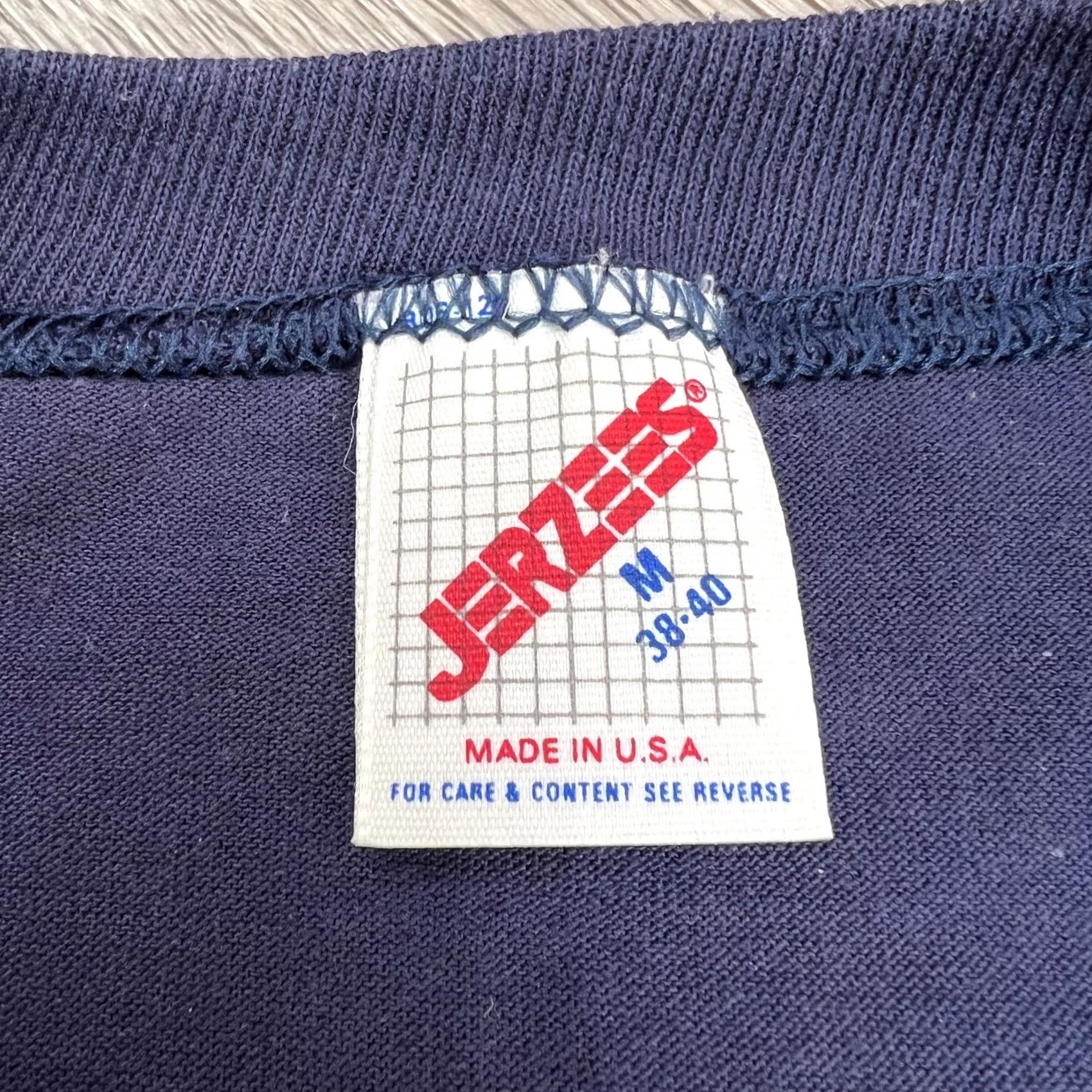 Jerzees 90s Vintage Lake Placid Skiing Print T-Shirt M Mens Blue Size US M / EU 48-50 / 2 - 3 Thumbnail