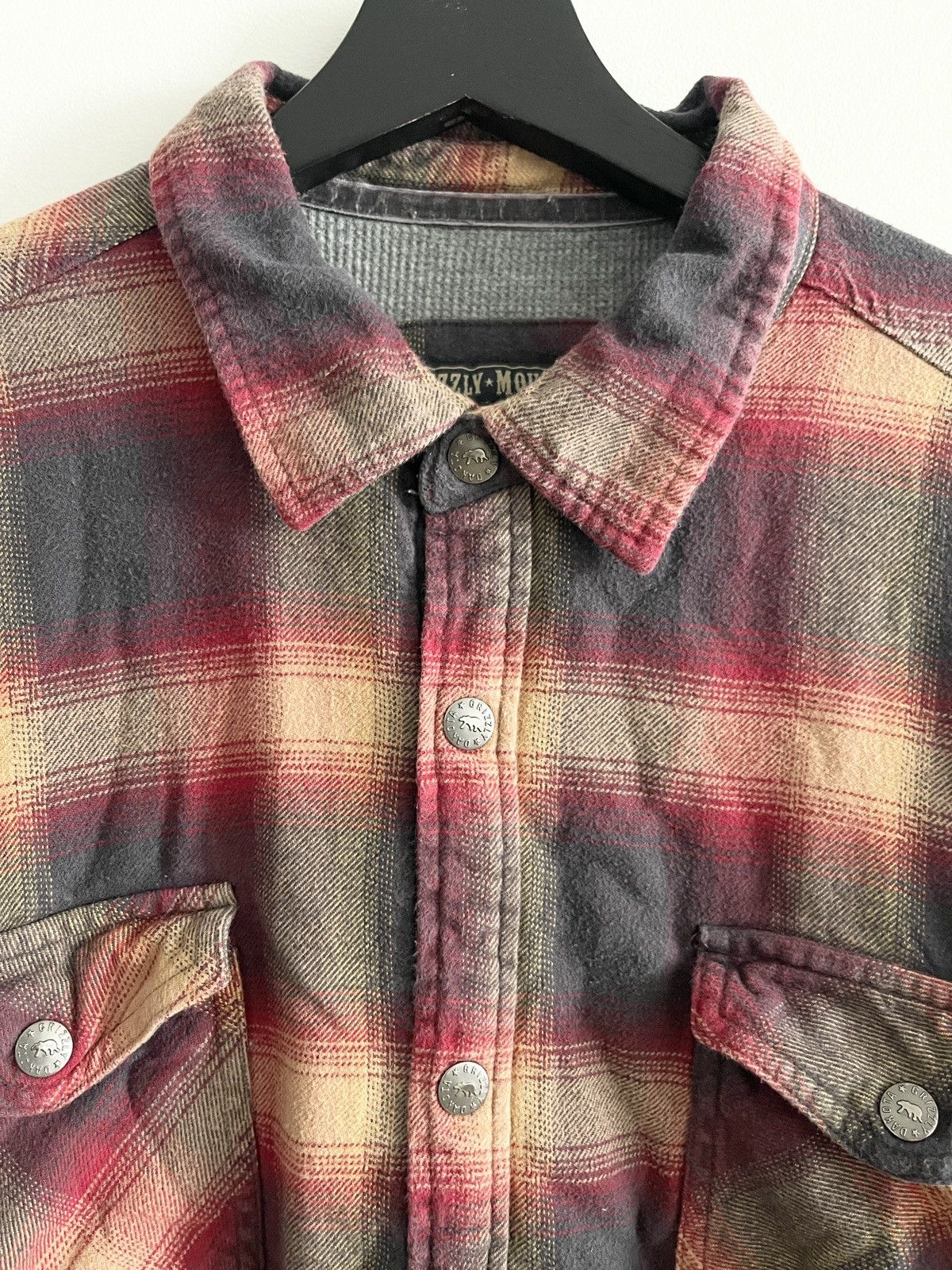Other STEAL! Vintage Grizzly Mountain Plaid Flanner Shirt Jacket Size US XXL / EU 58 / 5 - 3 Thumbnail