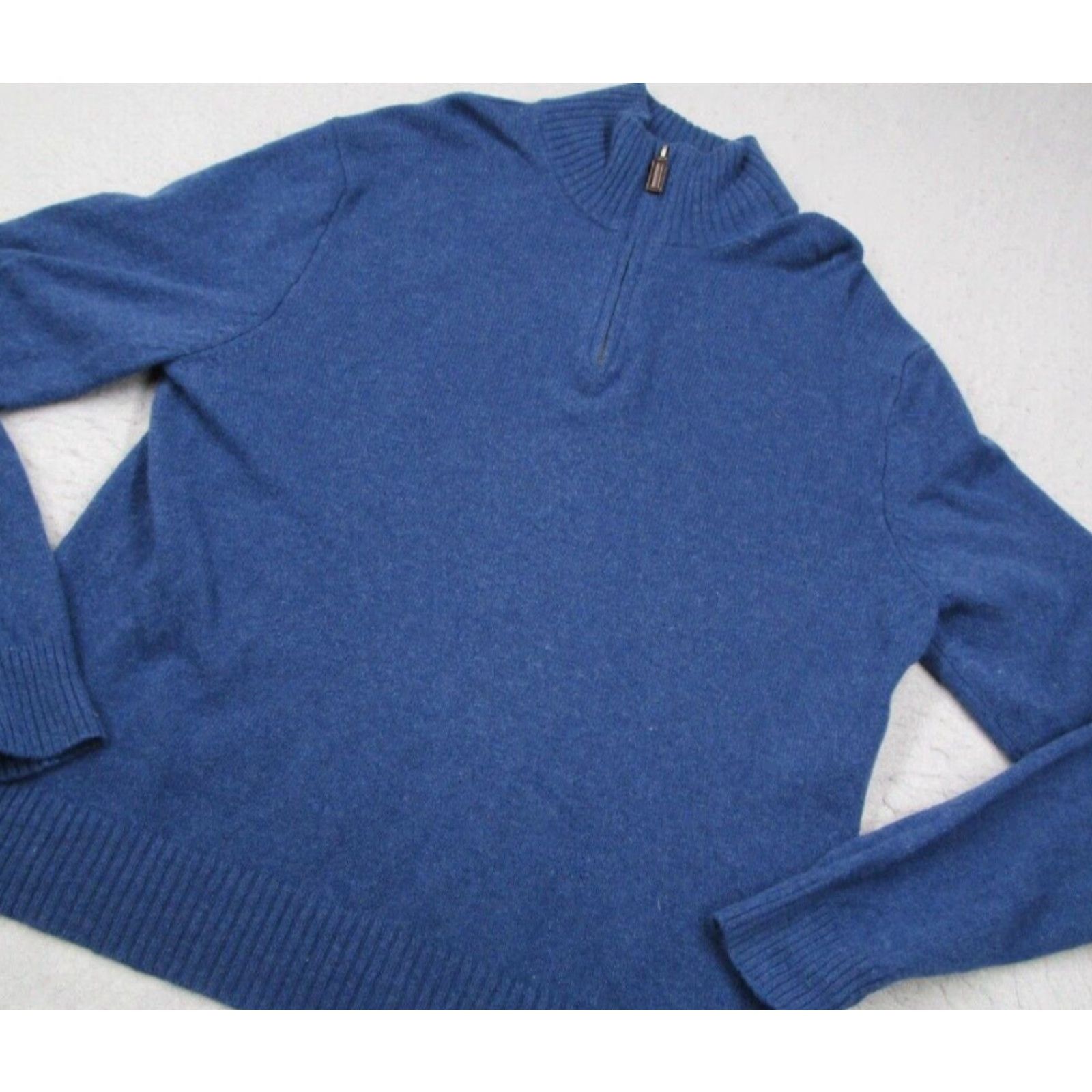 J.Crew VINTAGE J.CREW Sweater Pullover Men’s XL Blue Wool 1/4 Zip Long Sleeve Casual Fall Winter Size US XL / EU 56 / 4 - 2 Thumbnail