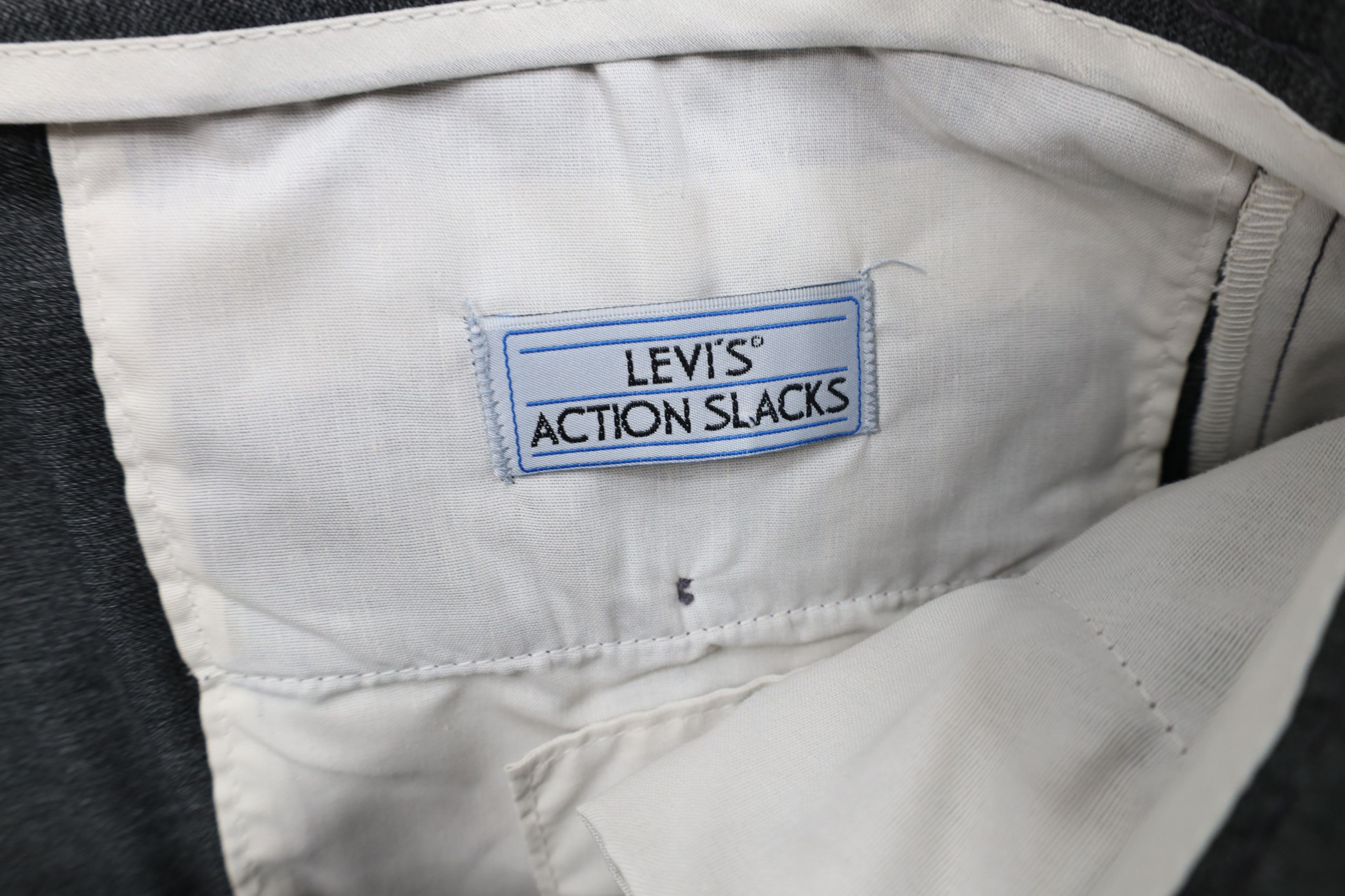 Levi's × Vintage Deadstock Vintage 90s Levis Flared Wide Leg Chino Pants Gray Size US 42 / EU 58 - 8 Thumbnail
