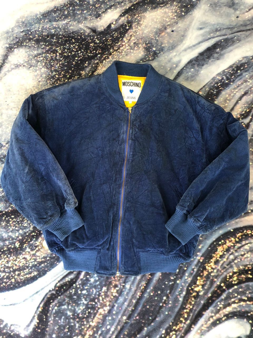 Indigo blue love velvet jacket