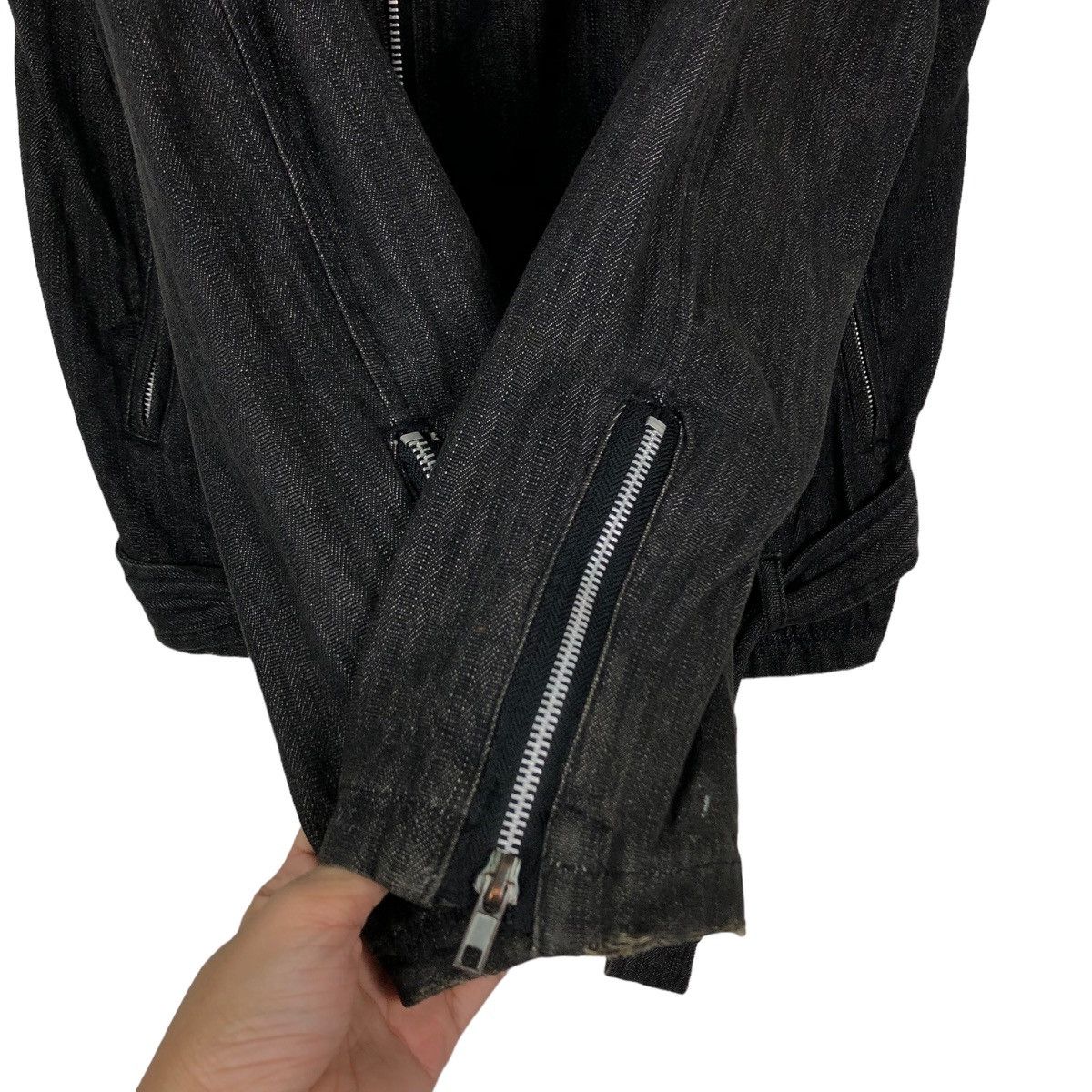 Japanese Brand Biker Jacket Bondage Double Breast Suggestion Japan Striped Size US M / EU 48-50 / 2 - 15 Thumbnail