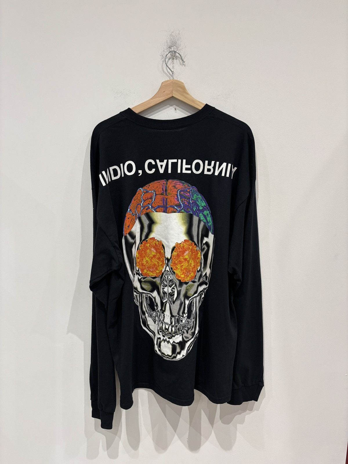 Travis Scott Travis Scott Birds Eye View Metallic Skull Tee Black Size US XXL / EU 58 / 5 - 4 Thumbnail