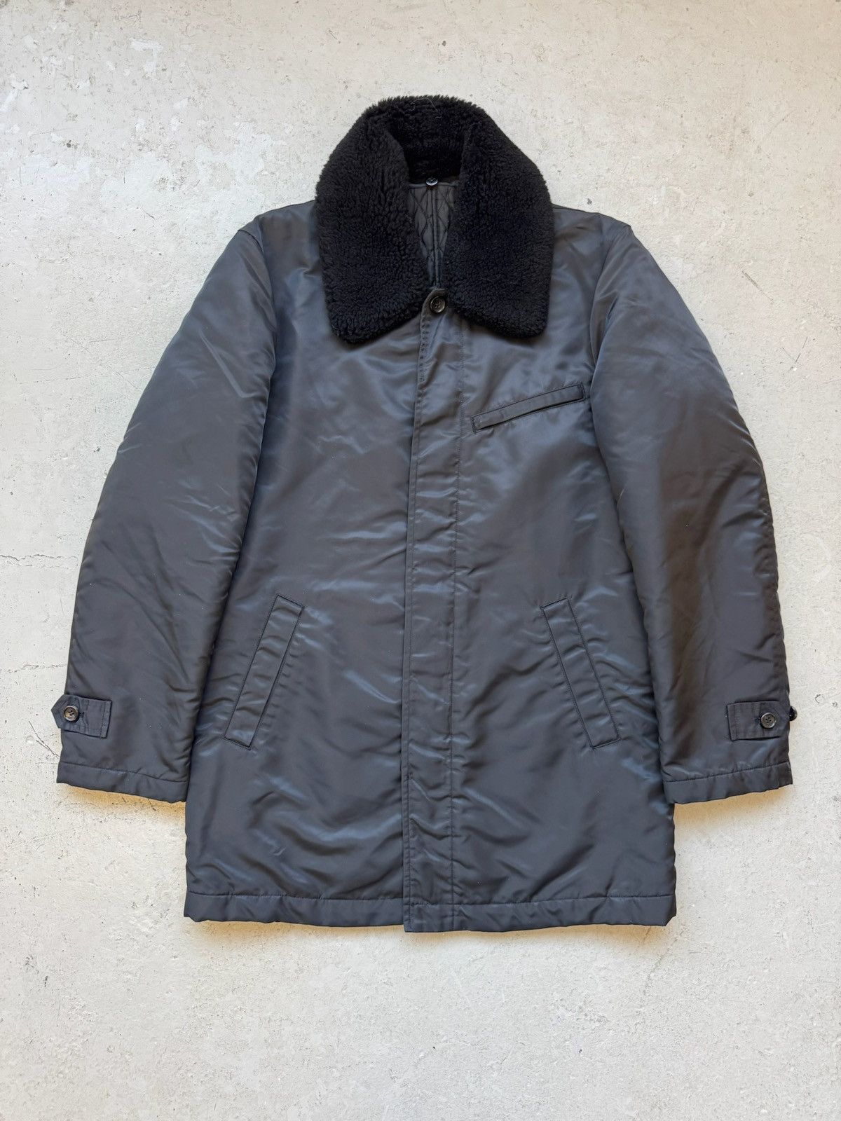 Comme des Garcons Homme Comme Des Garcons Homme AD2001 Fur Collar Coat Size US M / EU 48-50 / 2 - 1 Thumbnail