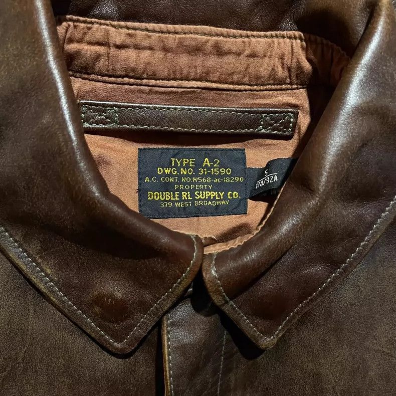 RRL Ralph Lauren RRL Ralph Lauren A2 flight jacket leather jacket Size US S / EU 44-46 / 1 - 3 Thumbnail