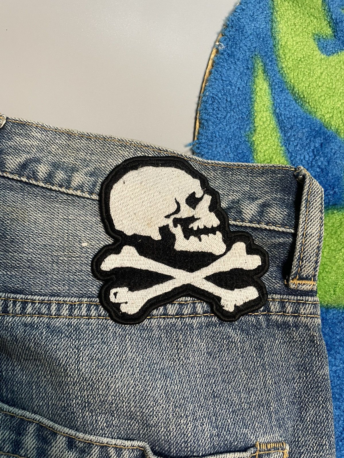 If Six Was Nine RNA Punk Skull Distressed Denim Size US 32 / EU 48 - 17 Thumbnail