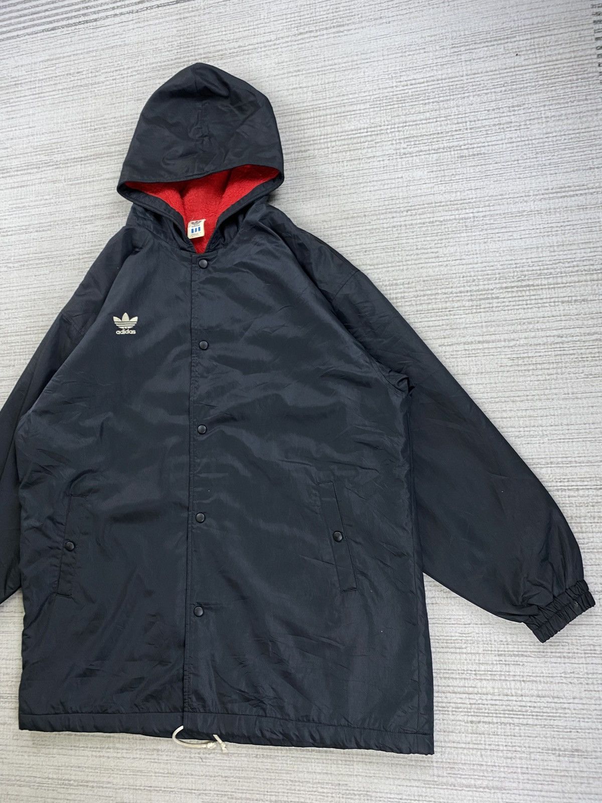 Adidas × Japanese Brand × Vintage Vintage Aiddas Fullbutton Long Coat Jacket Size US XL / EU 56 / 4 - 4 Thumbnail