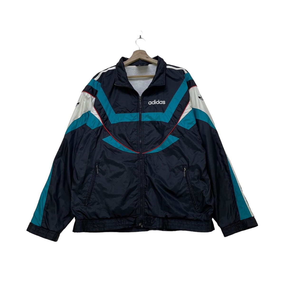 Adidas × Vintage Vintage 90s Adidas Raglan Light Jacket Size US M / EU 48-50 / 2 - 1 Thumbnail