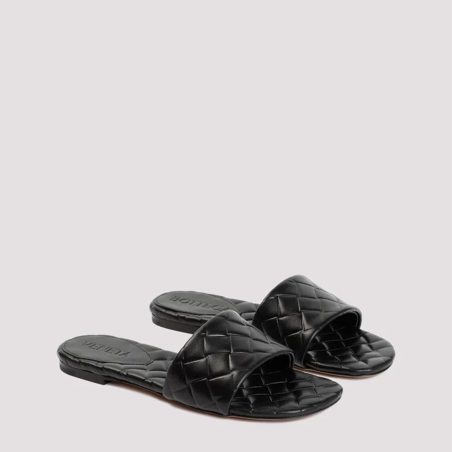 Bottega Veneta o1n1vont1225 Amy Flat Mules in Black Size US 8 / IT 38 - 3 Thumbnail