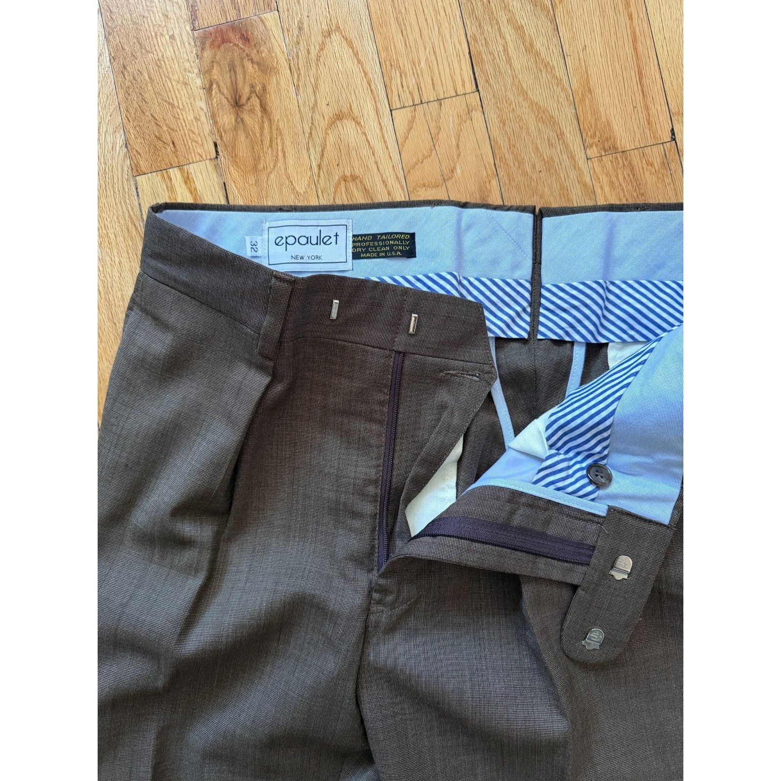 Epaulet Epaulet x Hertling Walt Trouser 32x32 Brown pleated Size US 32 / EU 48 - 3 Thumbnail