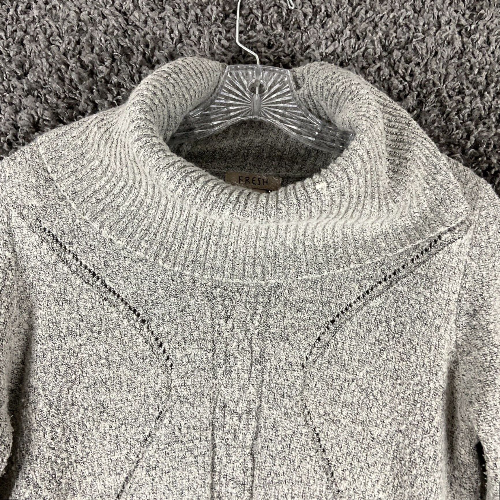 Vintage Fresh Women's Gray Knit Long Sleeve Turtleneck Sweater Small Size S / US 4 / IT 40 - 6 Thumbnail