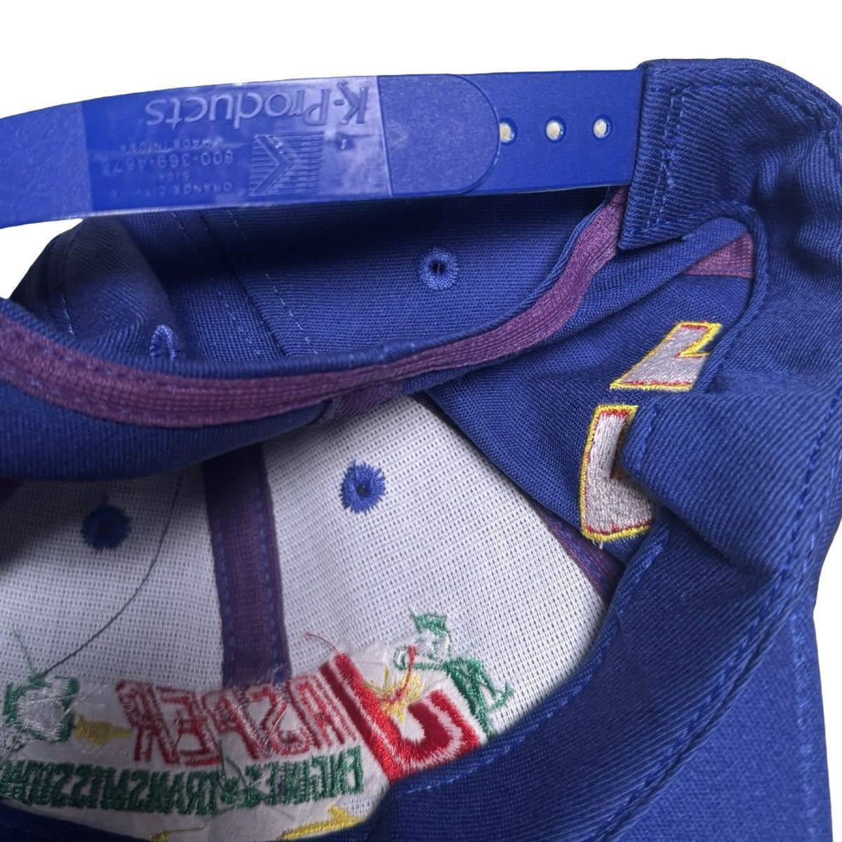 Other Vintage 90s Jasper Racing Blue Striped SnapBack Hat Size ONE SIZE - 6 Thumbnail