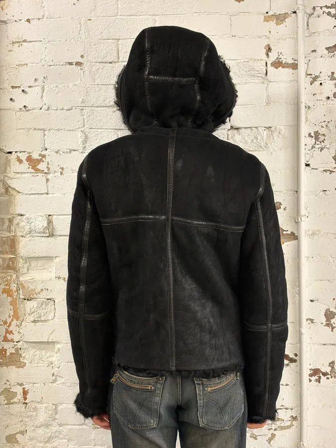 Emporio Armani AW2018 Emporio Armani Fur Collar Black Leather Jacket Size US M / EU 48-50 / 2 - 4 Thumbnail