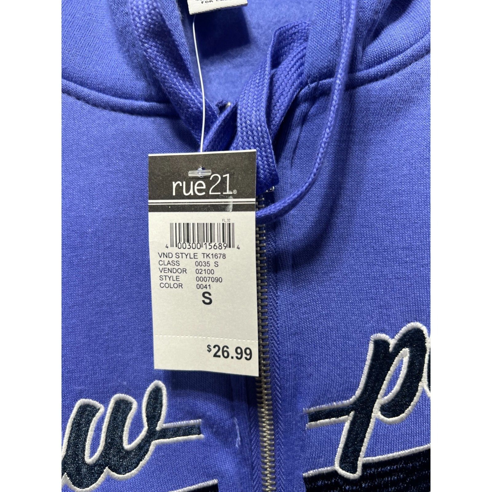 rue21 Rue 21 - Men's Long Sleeve Hooded Sweatshirt - Purple - Smal Size US S / EU 44-46 / 1 - 8 Thumbnail