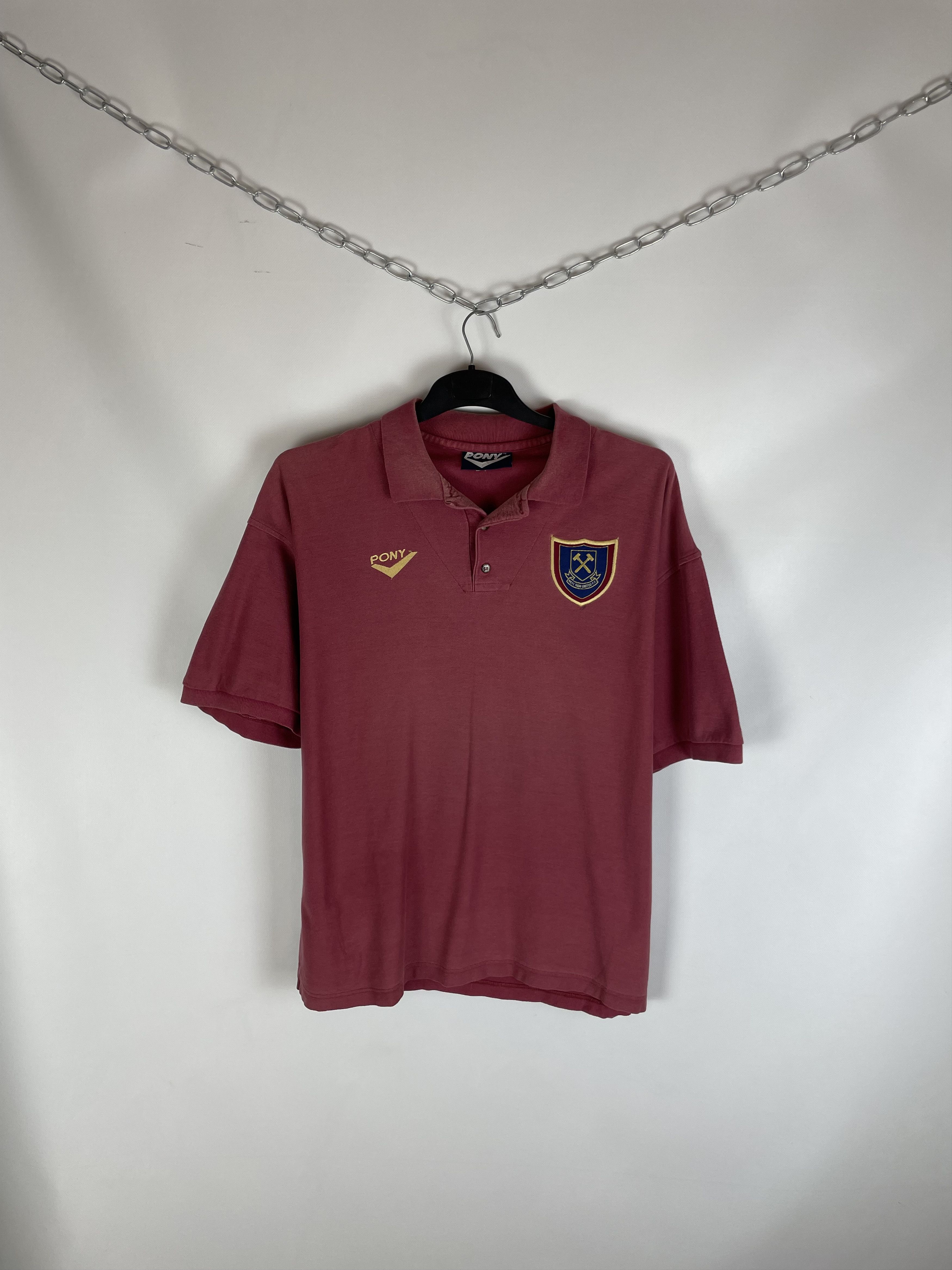 PONY West Ham United Pony Vintage Polos Size US XL / EU 56 / 4 - 1 Thumbnail