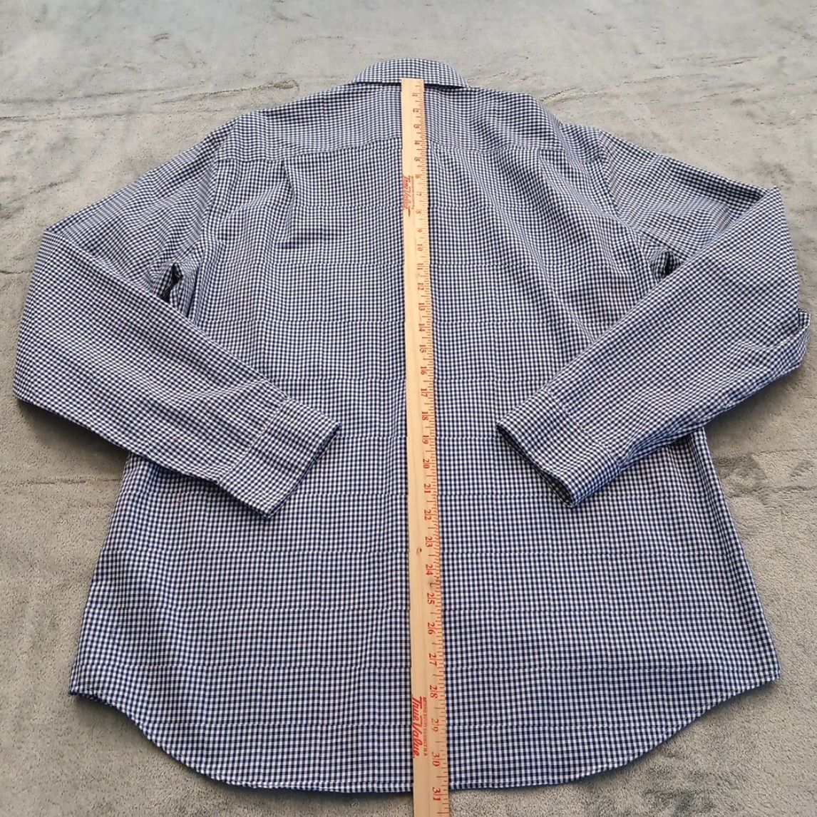 Vintage Goodfellow Shirt Mens Large Blue Plaid Long Sleeve Button Up Cotton Size US L / EU 52-54 / 3 - 5 Thumbnail