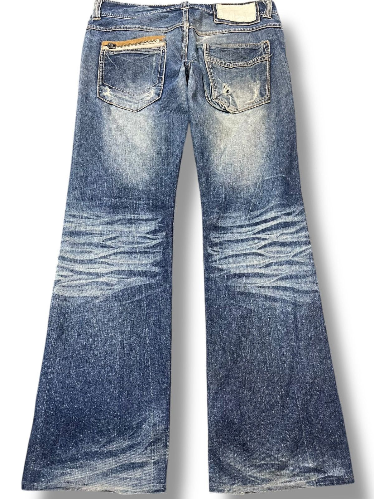 Beauty Beast × Japanese Brand Vintage Pure Paradise Flare Grunge Punk Distressed Denim Size US 33 - 7 Thumbnail