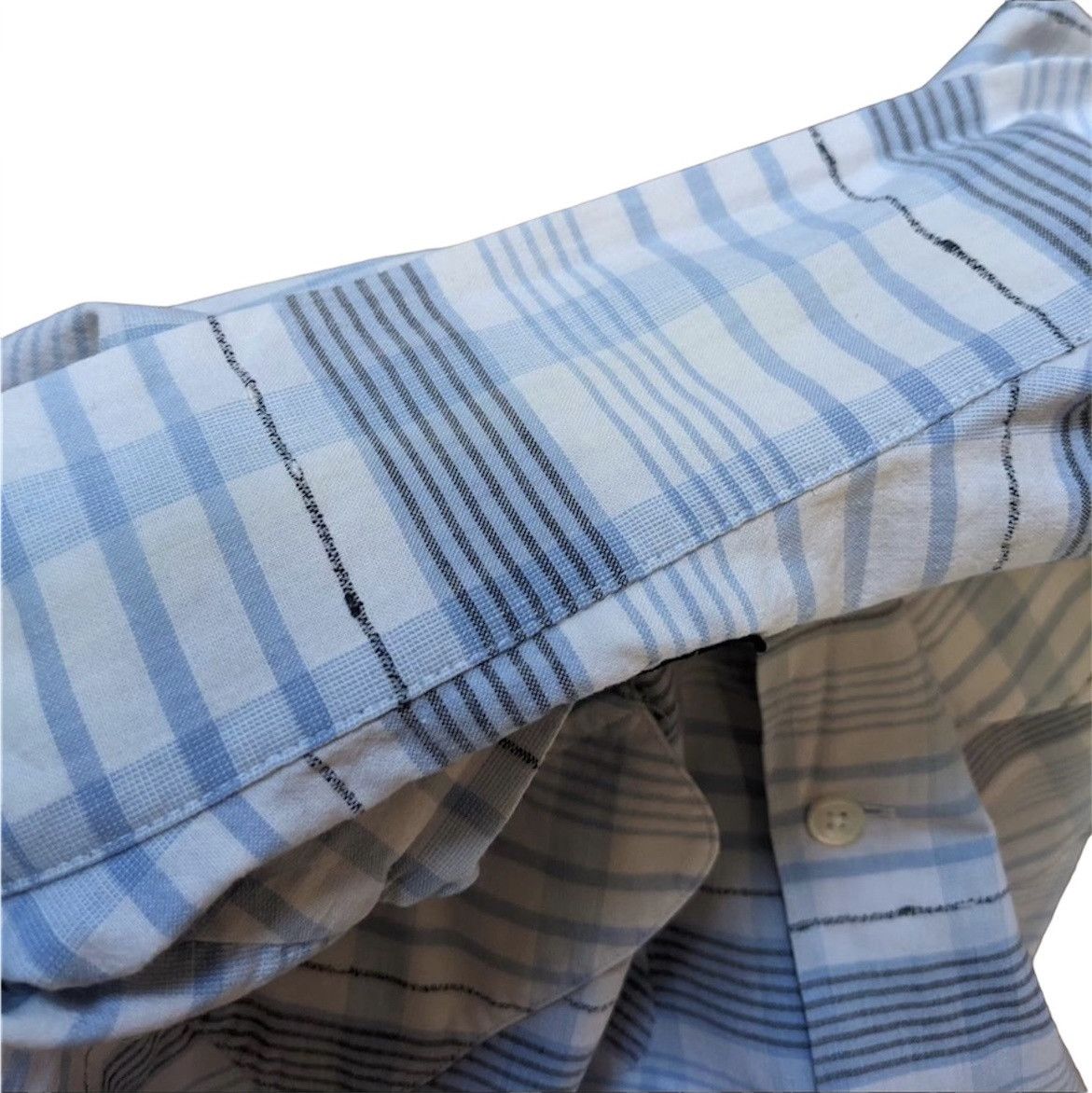 Beams Plus BEAMS PLUS + Japan Open Collar Check Blue Short Sleeve Shirt Size US M / EU 48-50 / 2 - 9 Thumbnail