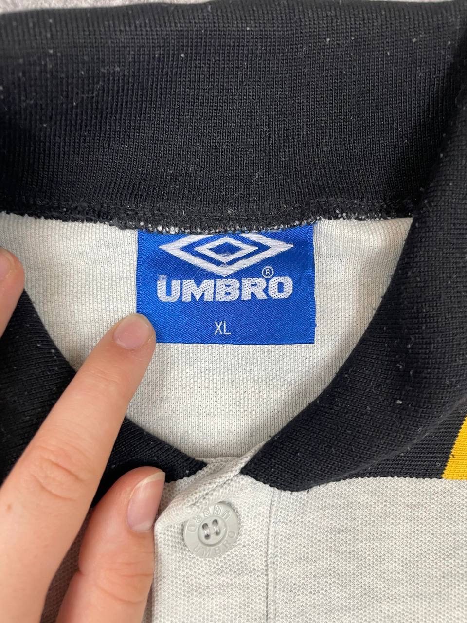 Umbro Umbro Manchester United Men Polo Shirt Grey 19961997 Vintage Size US XL / EU 56 / 4 - 4 Thumbnail