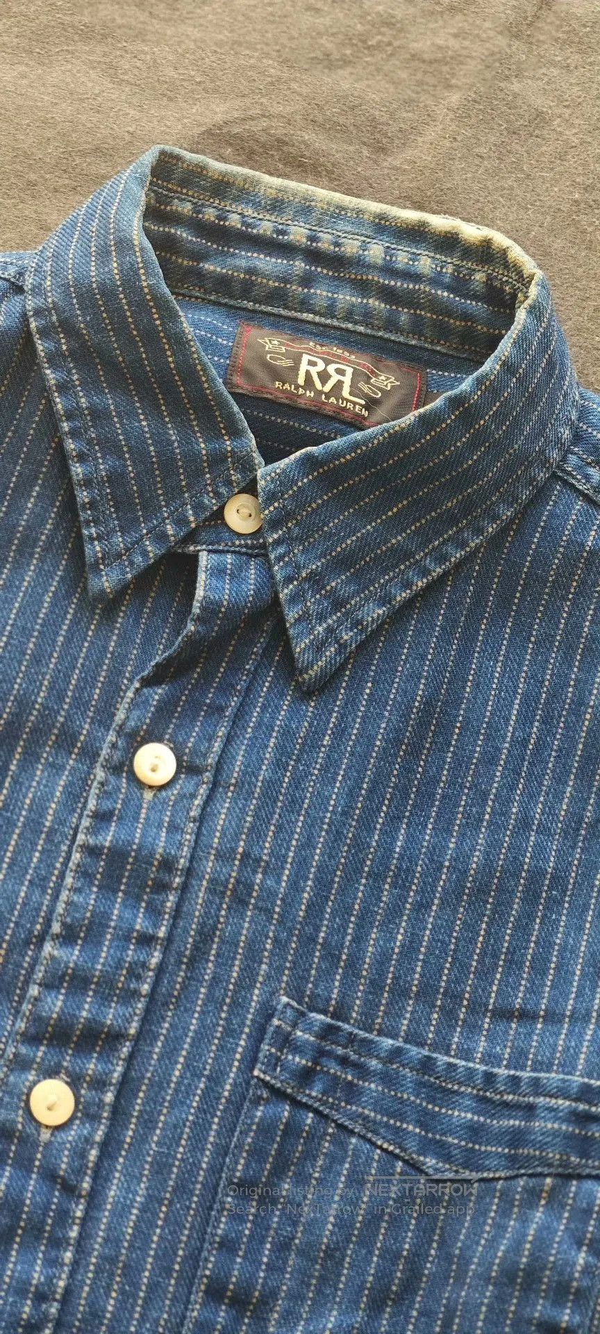 RRL Ralph Lauren RRL Ralph Lauren 2015 Blue Striped Shirt. Size US S / EU 44-46 / 1 - 3 Thumbnail