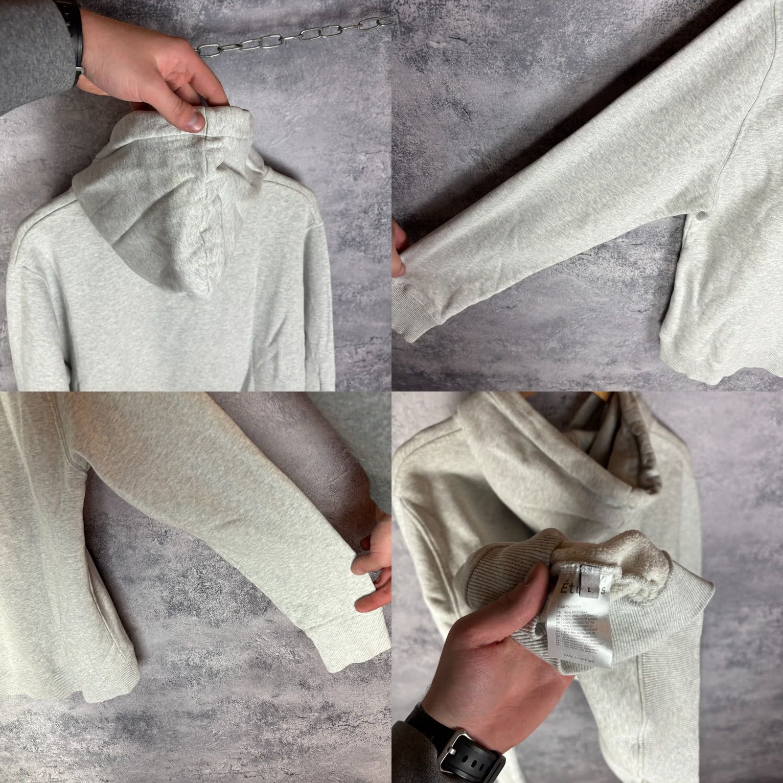 Vintage Etudes Hoodie Gray Cotton Size L Mens Pullover Size US L / EU 52-54 / 3 - 9 Thumbnail