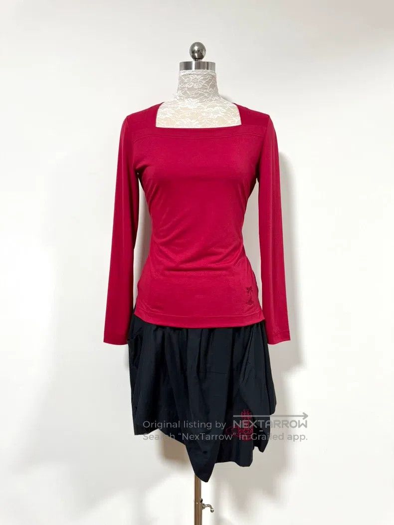 Vivienne Westwood Vivienne Westwood Red Square Collar Bow Saturn Embroidery Size L / US 10 / IT 46 - 1 Thumbnail