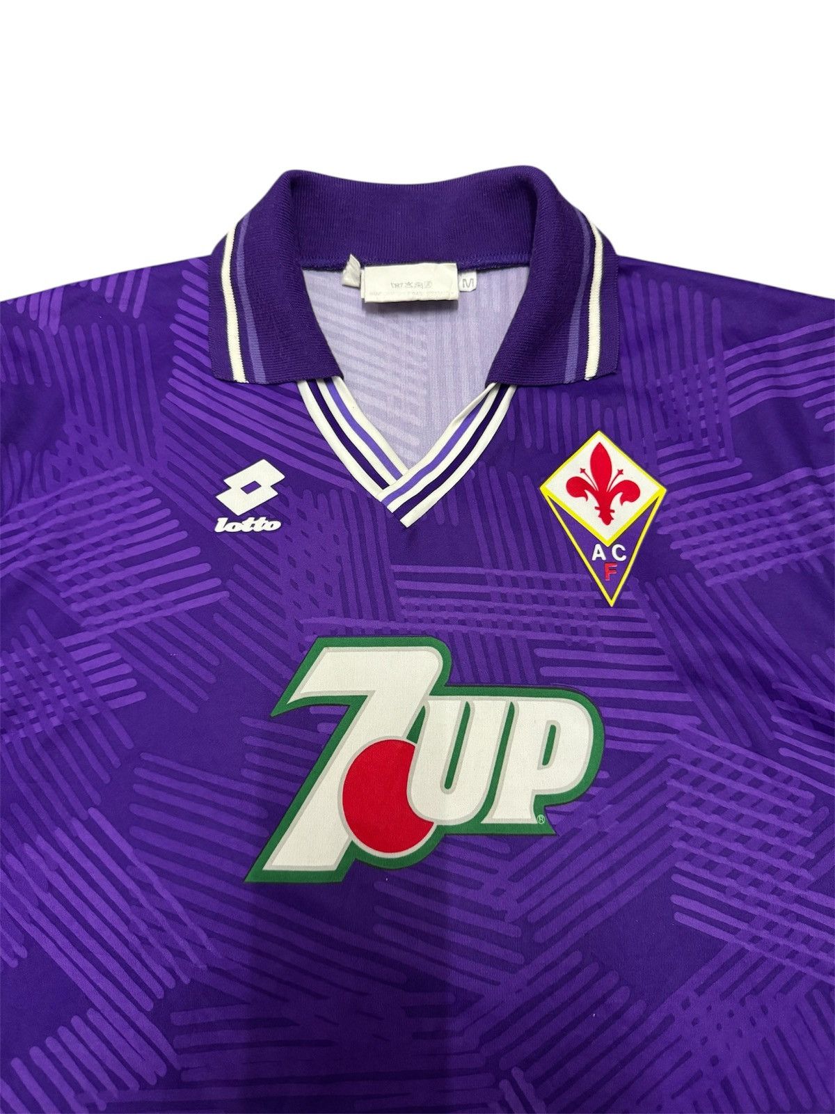 Lotto Sport × Vintage RARE !! Vintage 1992-93 Fiorentina Home Jersey Shirt Size US M / EU 48-50 / 2 - 2 Thumbnail