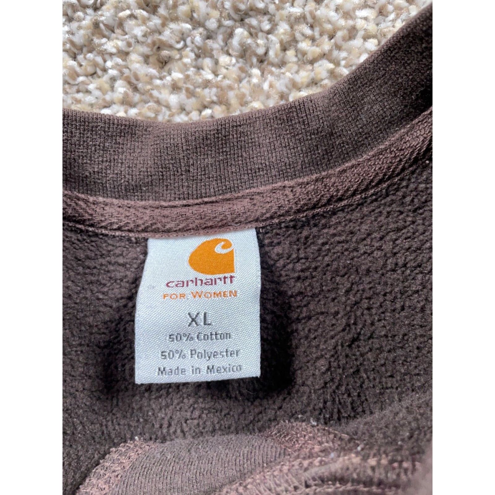 Carhartt Carhartt Embroidered Spell Out Sweatshirt Women's XL Brown Purple Crewneck 50/50 Size XL / US 12-14 / IT 48-50 - 4 Thumbnail