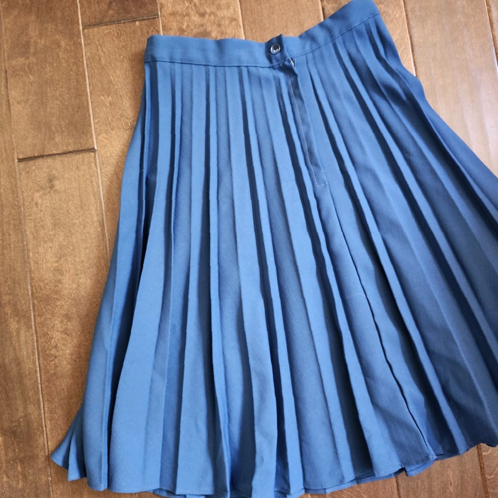 Vintage VINTAGE Ladies Garment Union Made Women's Turquoise Ruffle Maxi Skirt - Size 14 Size 36" / US 14 / IT 50 - 4 Thumbnail