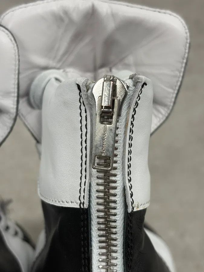 Kris Van Assche Kris Van Assche Black & White Leather High Megalaced Sneakers Size US 8 / EU 41 - 10 Thumbnail