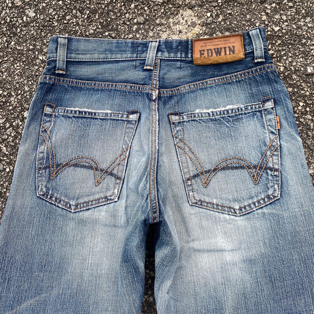 Edwin Vintage Edwin Selvegde Redline Distressed Denim Size US 31 - 14 Thumbnail