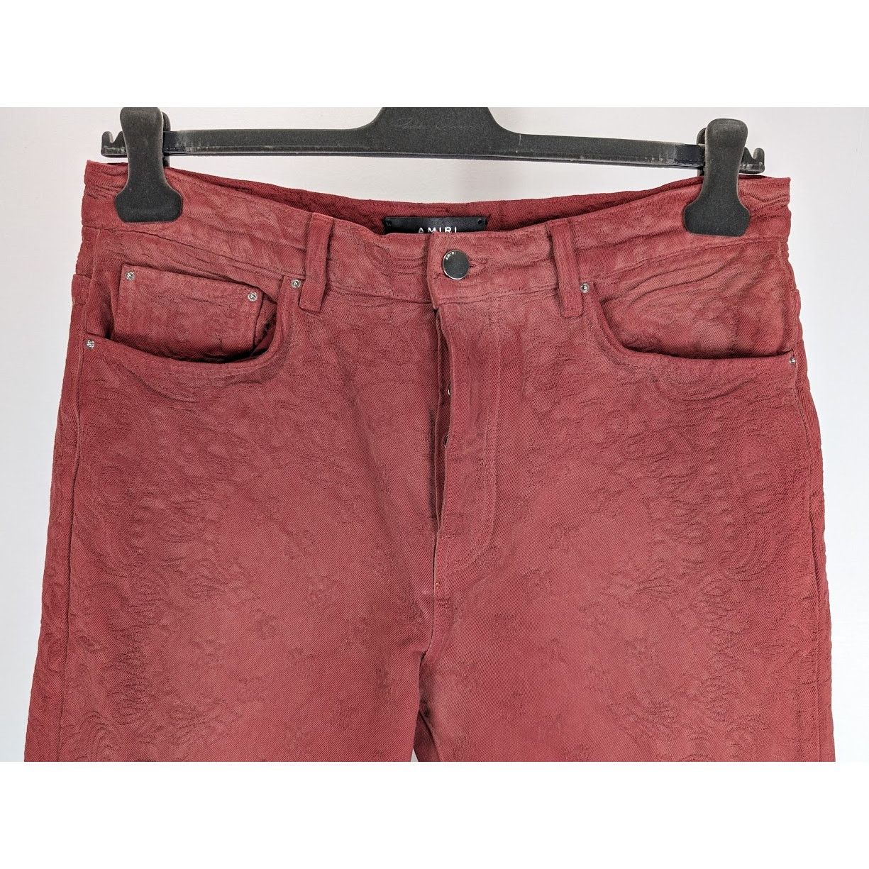 Amiri o1rshd1 Bandana Jacquard Pant in Sun Dried Tomato Size US 32 / EU 48 - 9 Thumbnail