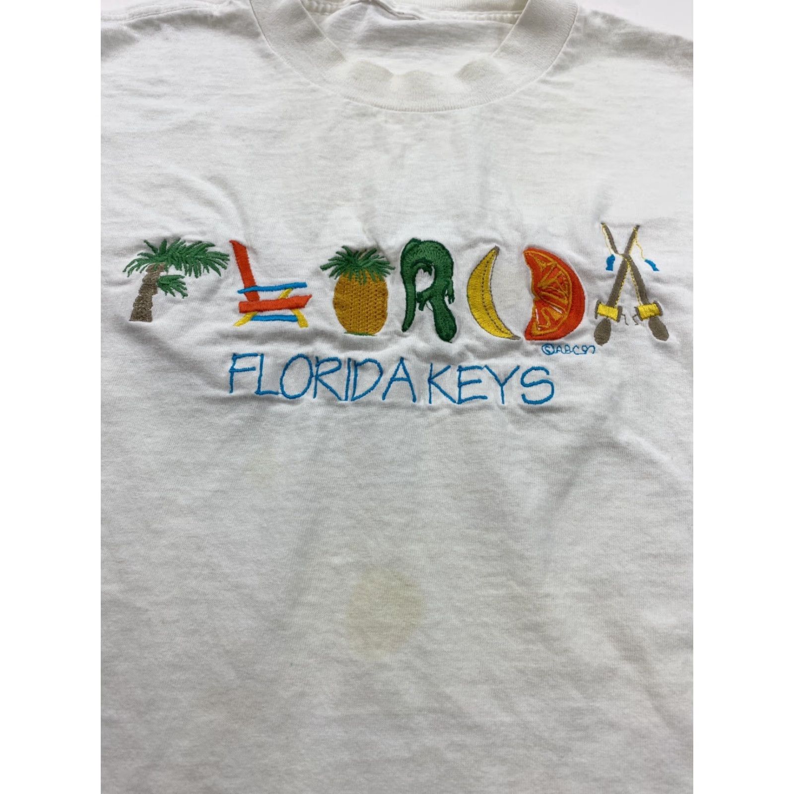 Vintage VINTAGE Florida Keys Shirts Mens Medium White Single Stitch Size US M / EU 48-50 / 2 - 3 Thumbnail