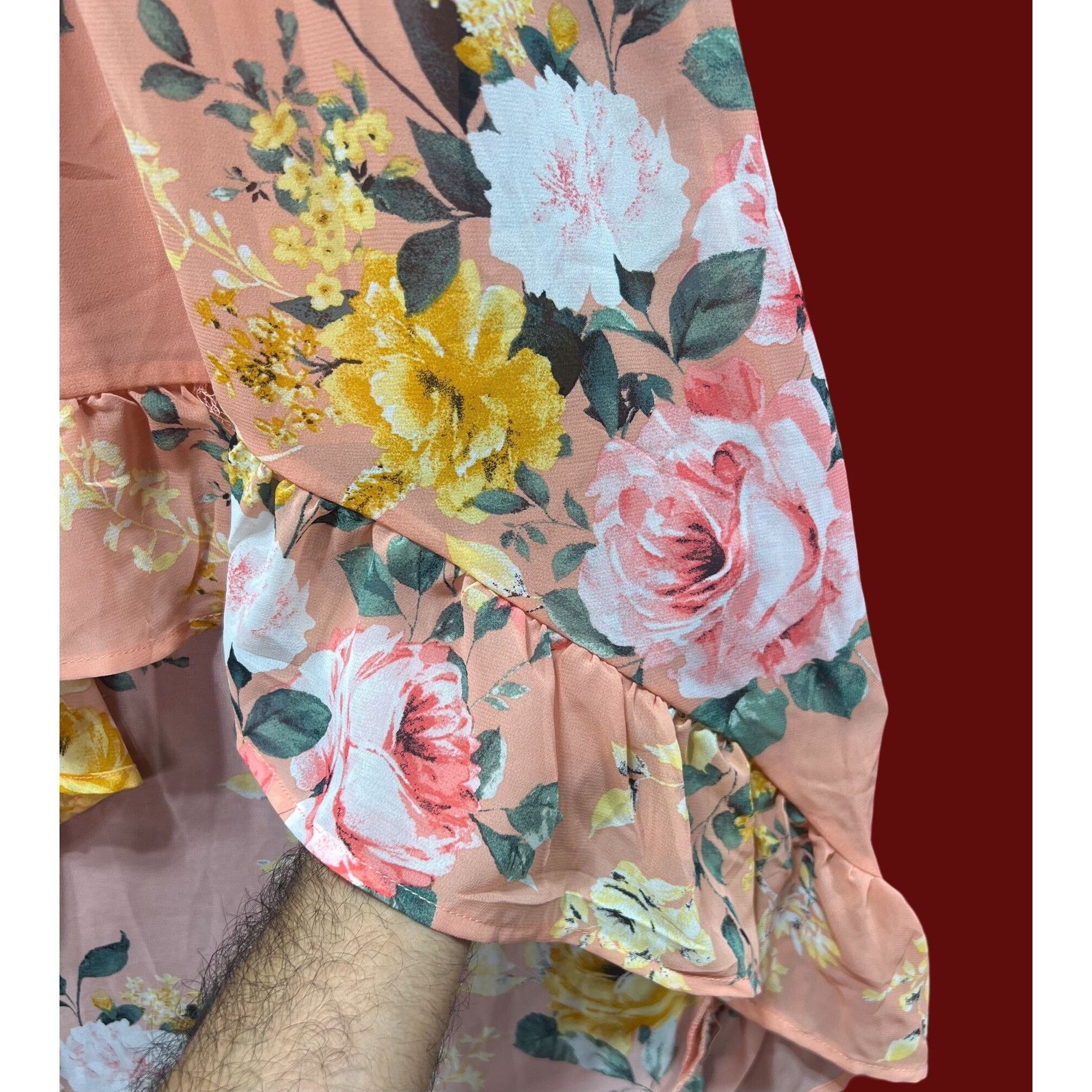 rue21 Rue 21 - Women's Sumer Sleeveless High Low Hem Ruffle Floral Size XXS / US 00 / IT 34 - 20 Thumbnail