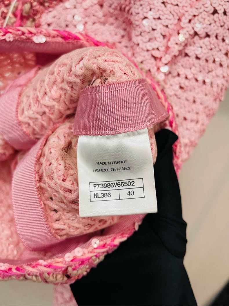 Chanel Chanel 23c pink sequin jacket 2504-Nextarrow Size S / US 4 / IT 40 - 5 Thumbnail