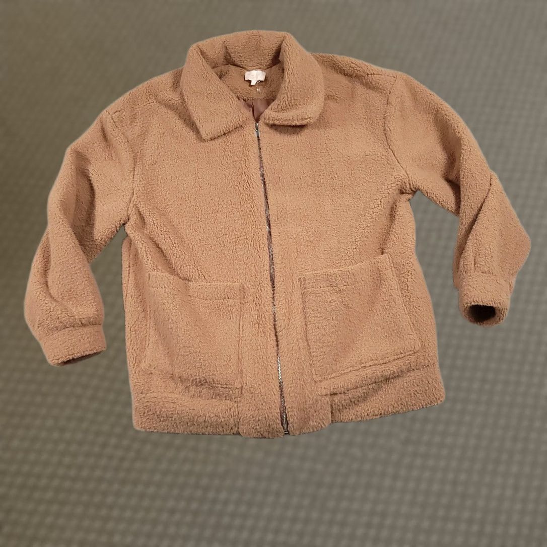 Vintage VINTAGE Entro Jacket Womens S Brown Sherpa Fleece Full Zip Pockets Cozy Size S / US 4 / IT 40 - 1 Thumbnail