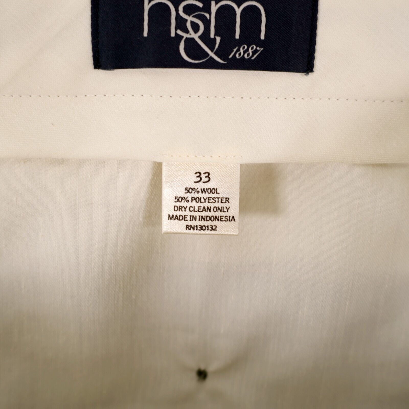 Hart Schaffner Marx Hart Schaffner Marx Wool Blend Beige Check Pleated Mid Rise Size 34R - 7 Thumbnail