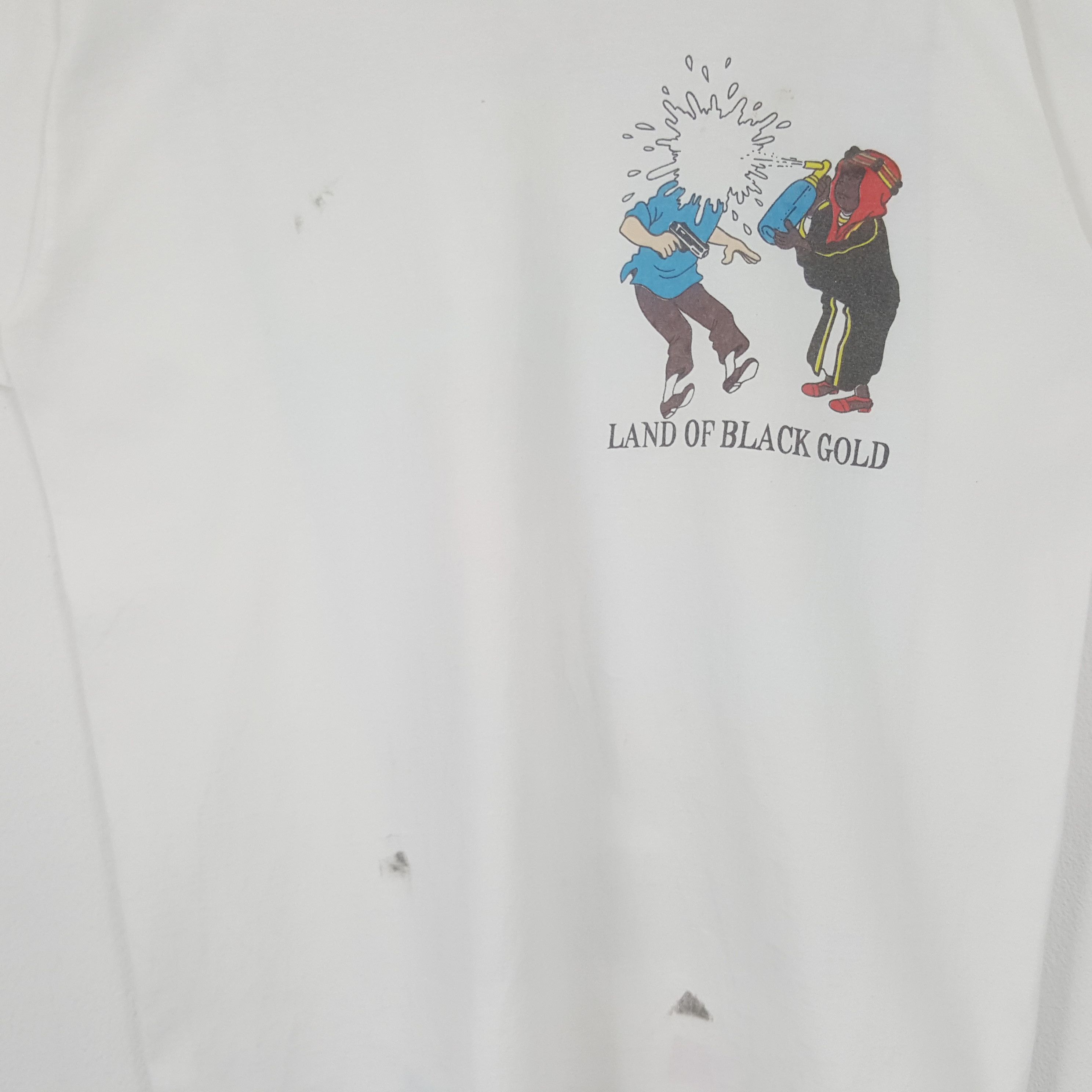 Vintage The Adventures Of Tintin Land Of Black Gold Tshirt