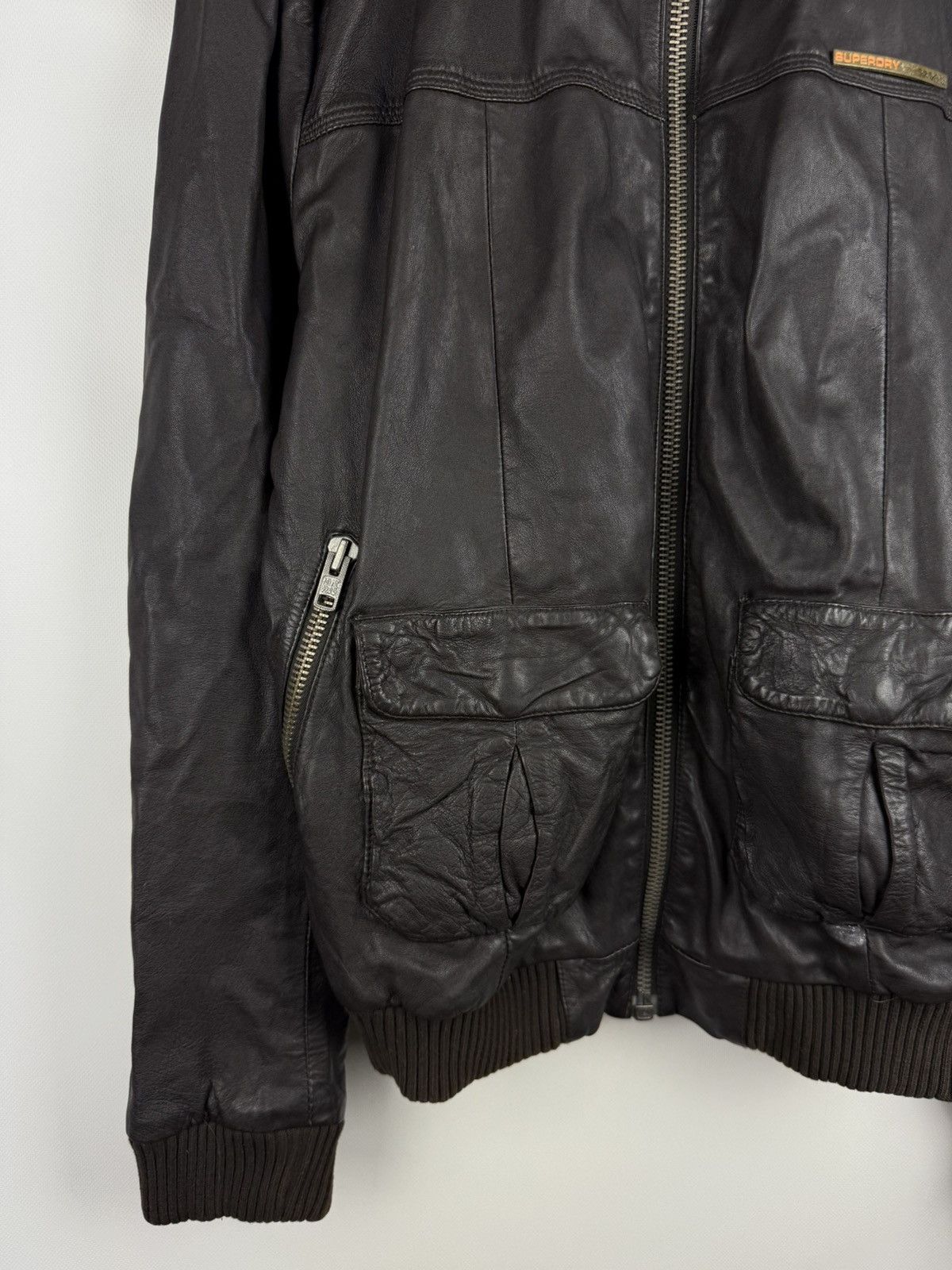 Superdry Superdry Japan Men’s Leather Bomber Jacket Size XL Size US XL / EU 56 / 4 - 8 Thumbnail