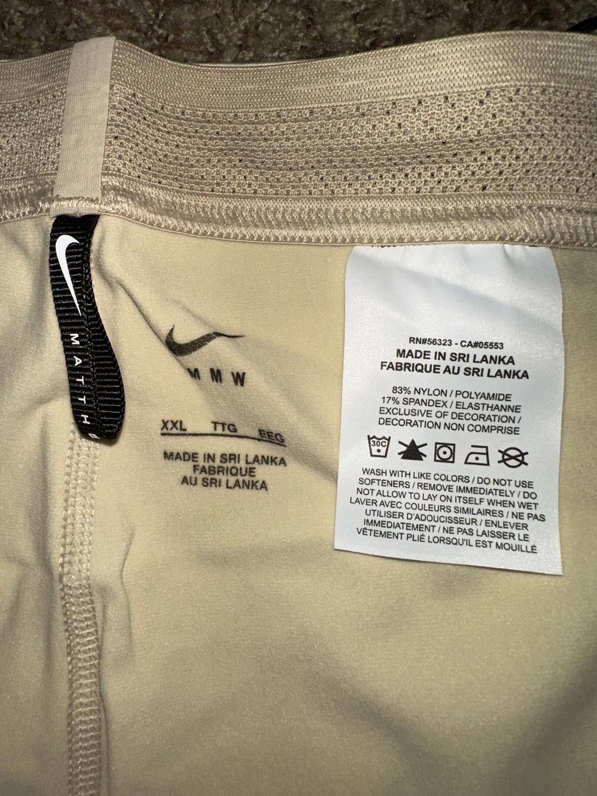 Nike Nike Men’s Dri-FIT x MMW 3-in-1 Shorts Beige Size US 40 / EU 56 - 2 Thumbnail
