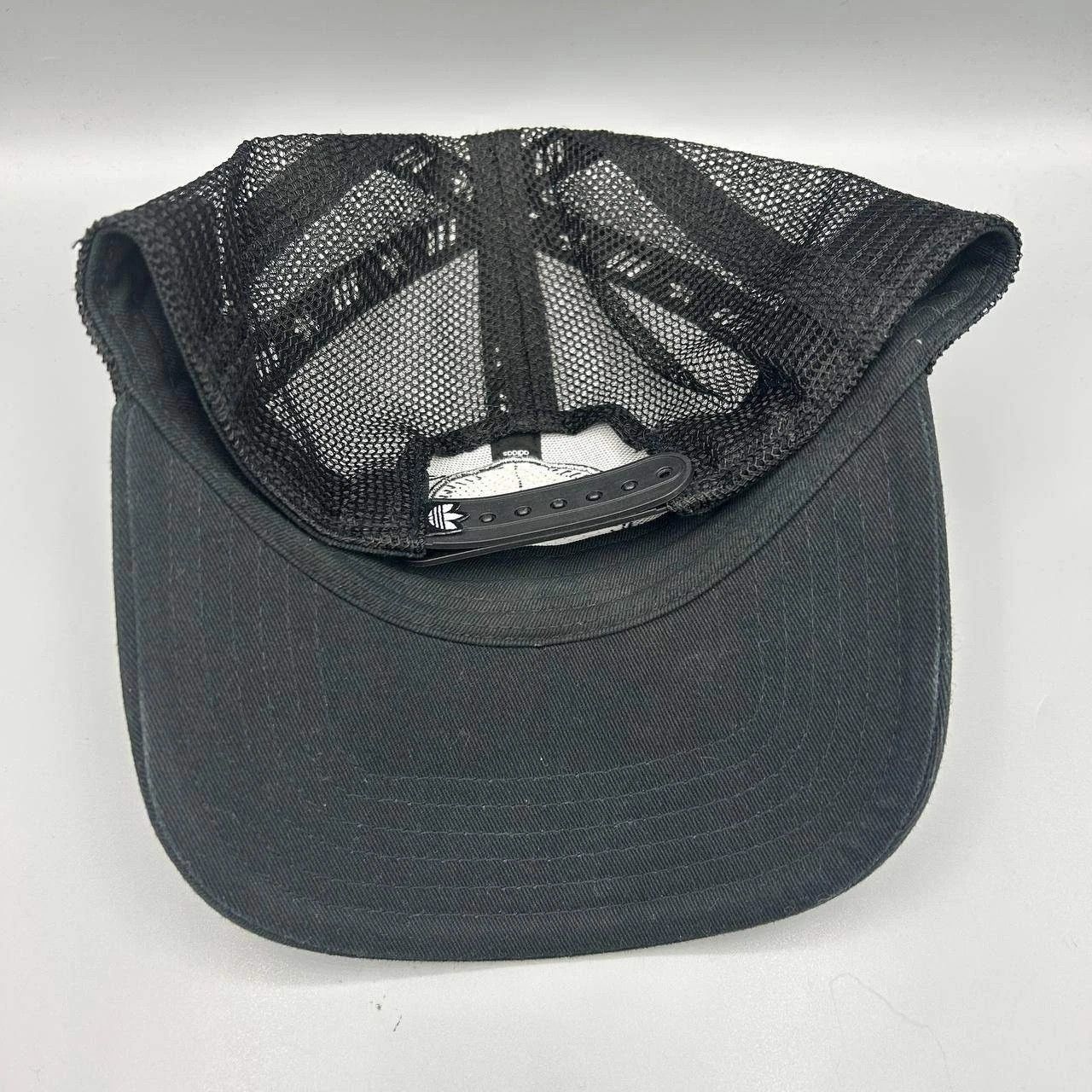 Adidas Adidas Logo Trucker Hat Men Black Snap Back Cap Size ONE SIZE - 4 Thumbnail