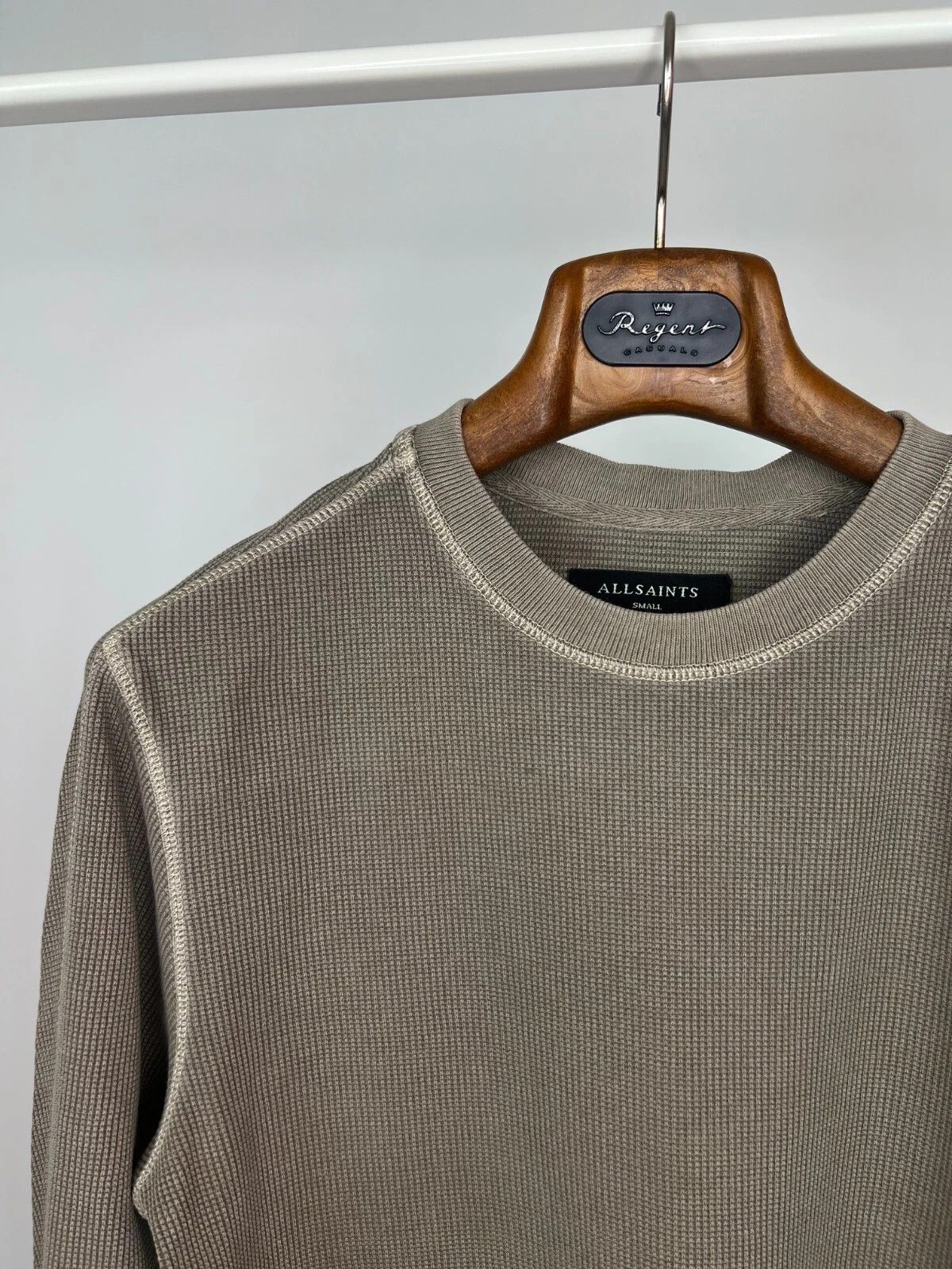 Allsaints Allsaints Maris Crew Neck Waffle Cotton Sweater Jumper Size US S / EU 44-46 / 1 - 2 Thumbnail
