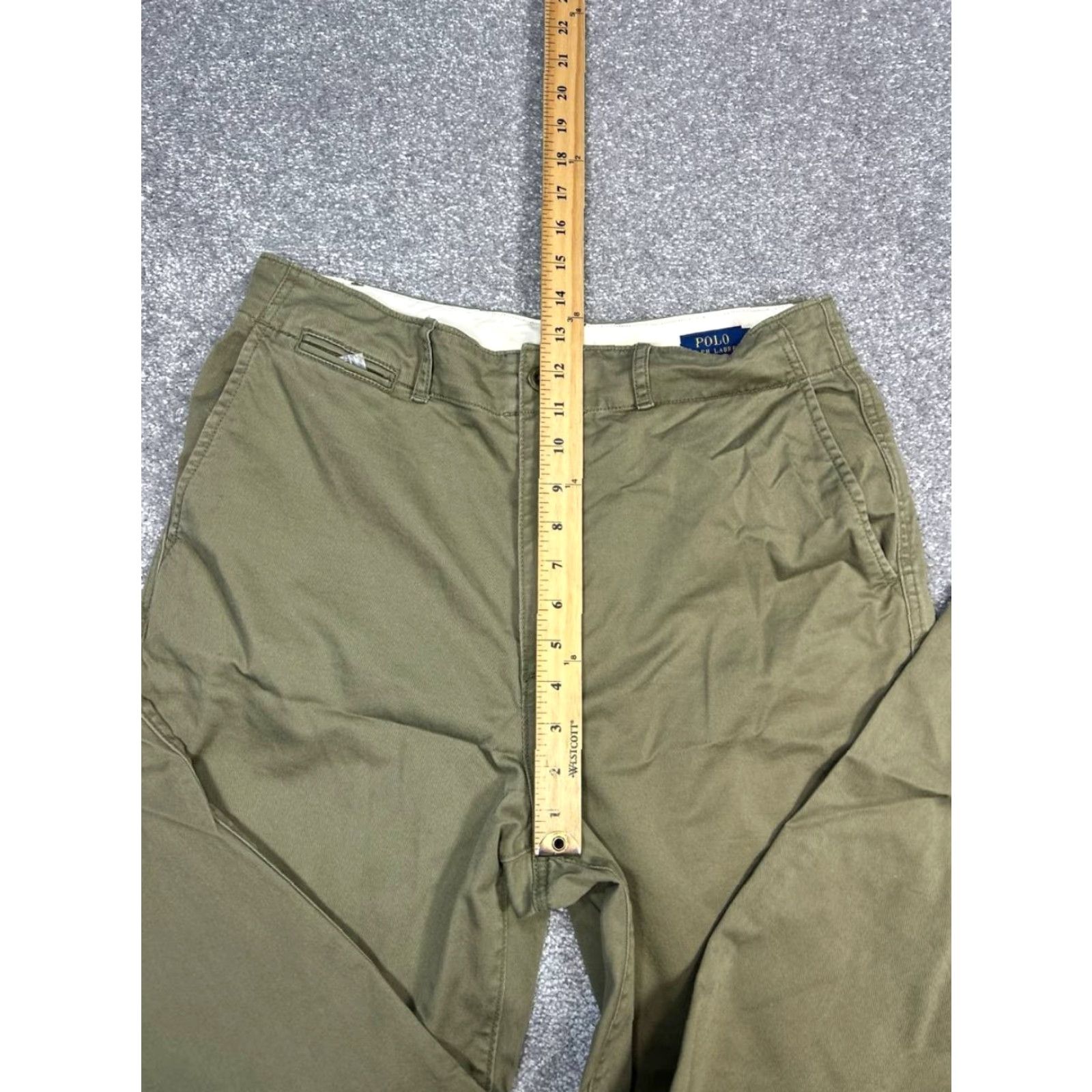 Polo Ralph Lauren Polo Ralph Lauren Cropped Pants Women 10 Green Cotton Stretch High Rise Wide Leg Size 32" / US 10 / IT 46 - 4 Thumbnail