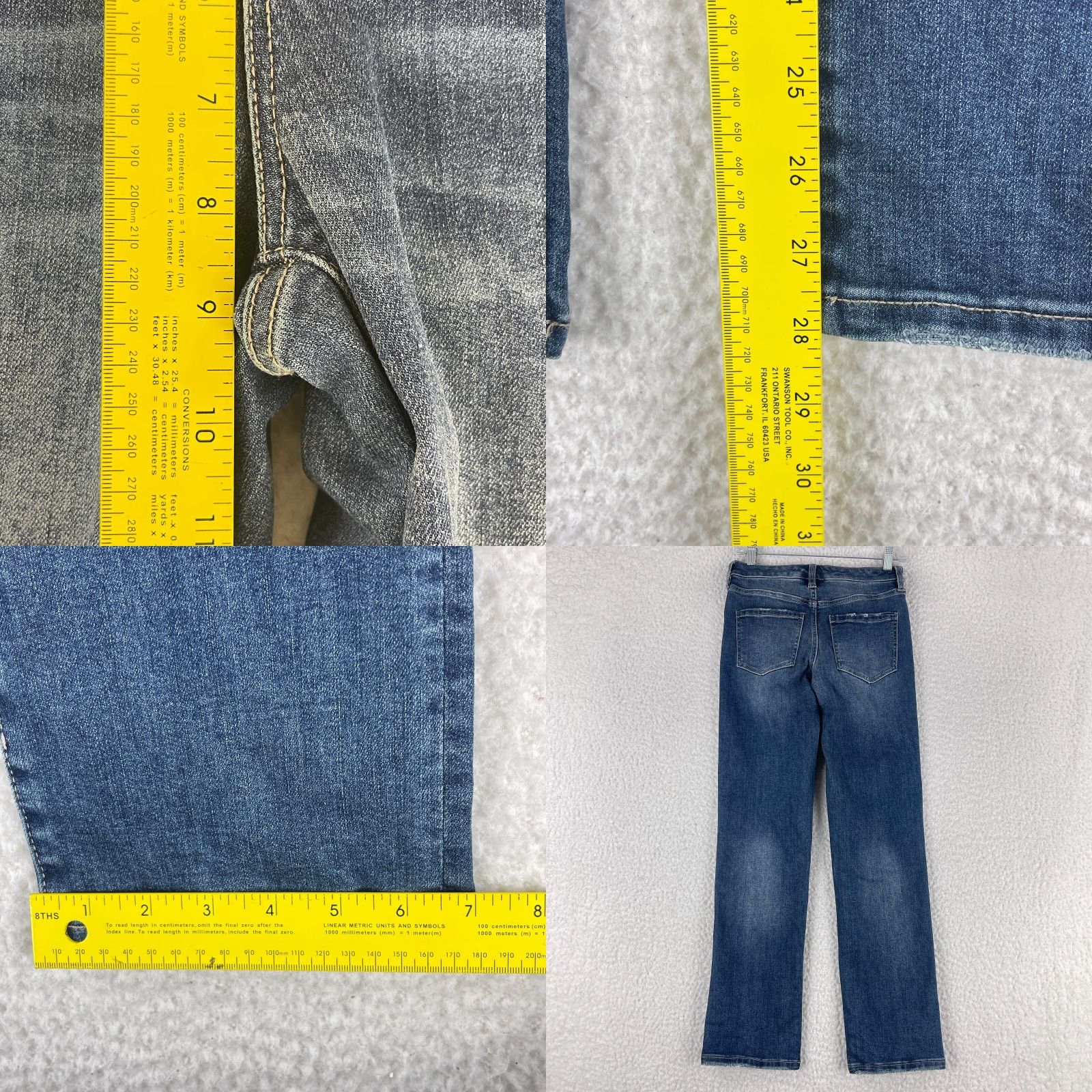 Vintage Liverpool Jeans Womens Jeans Blue Denim Straight Leg Mid-Rise 25 Size 25 City Bohemian Hipster Size 42" / US 20 - 8 Thumbnail