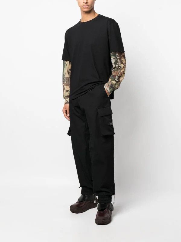 GCDS !DS! AW22 GCDS Logo Patch Cargo Black Pants Size US 32 / EU 48 - 1 Thumbnail