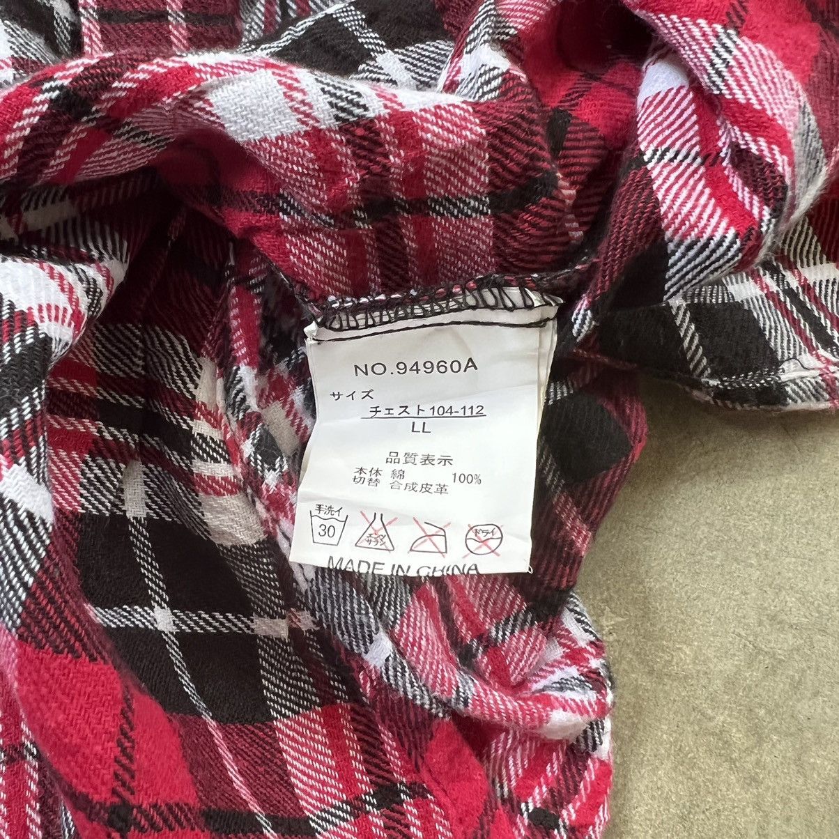 Hysteric Glamour 2000s In the attic homme Leather Zip flannel Shirt Size US L / EU 52-54 / 3 - 8 Thumbnail