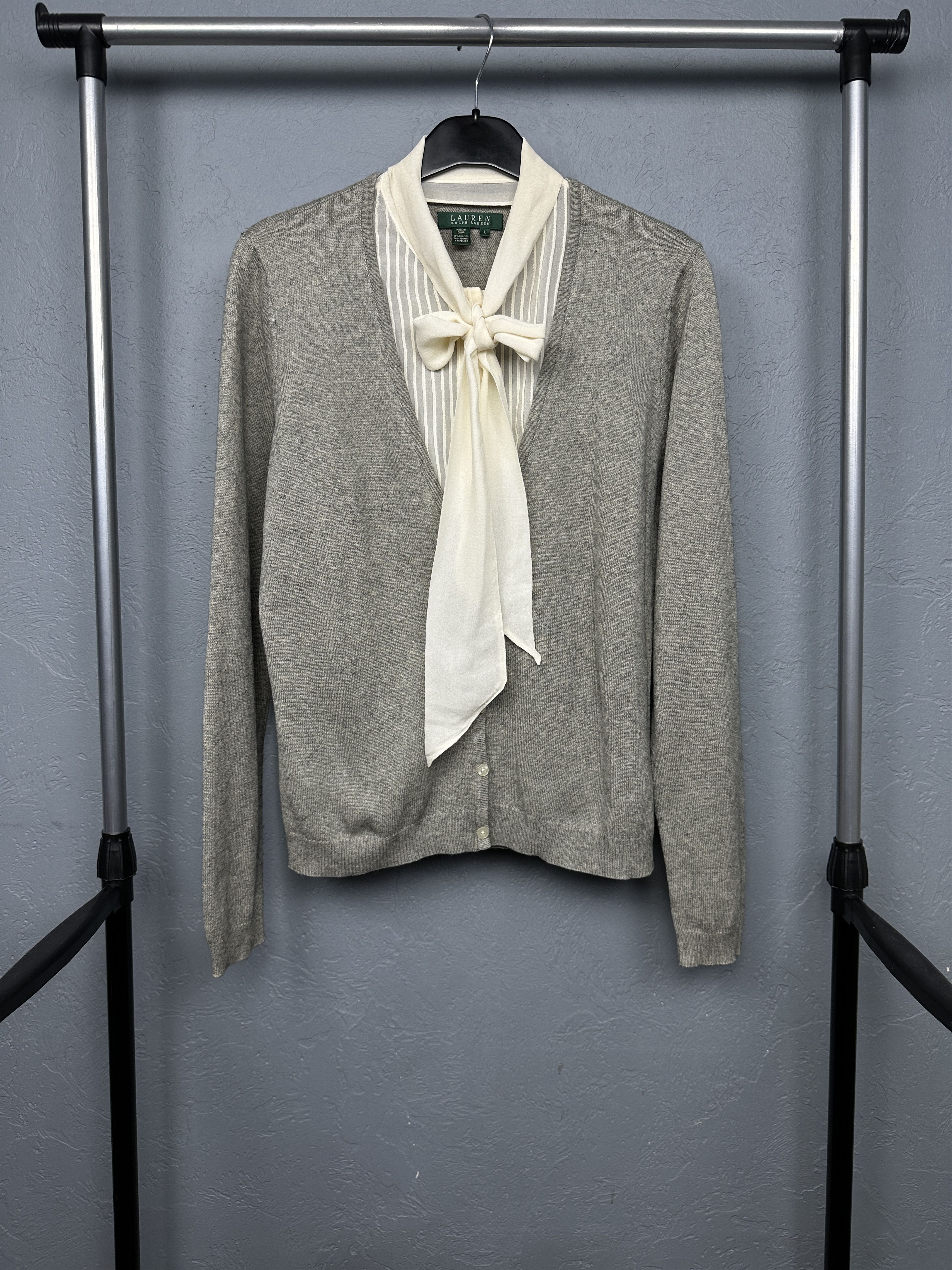 Polo Ralph Lauren Polo Ralph Lauren Vintage Womens Silk-Wool Knit Sweater Size L / US 10 / IT 46 - 1 Thumbnail